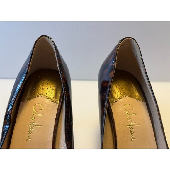 Cole Haan Brown Tortoise Shell Patent Leather Pumps Heels, Size 6 (US) - Picture 5 of 11
